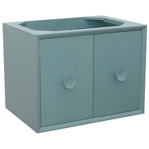 stora 30&quot traditional single wall mount solid wood vanity in aqua blue
