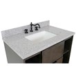 Scandi 37-inch Single Rectangle Sink Solid Wood Vanity in Linen Gray