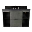 Scandi Wall Mount Rectangle Sink Solid Wood Vanity in Linen Gray/Black
