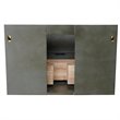 Scandi Wall Mount Rectangle Sink Solid Wood Vanity in Linen Gray/Black