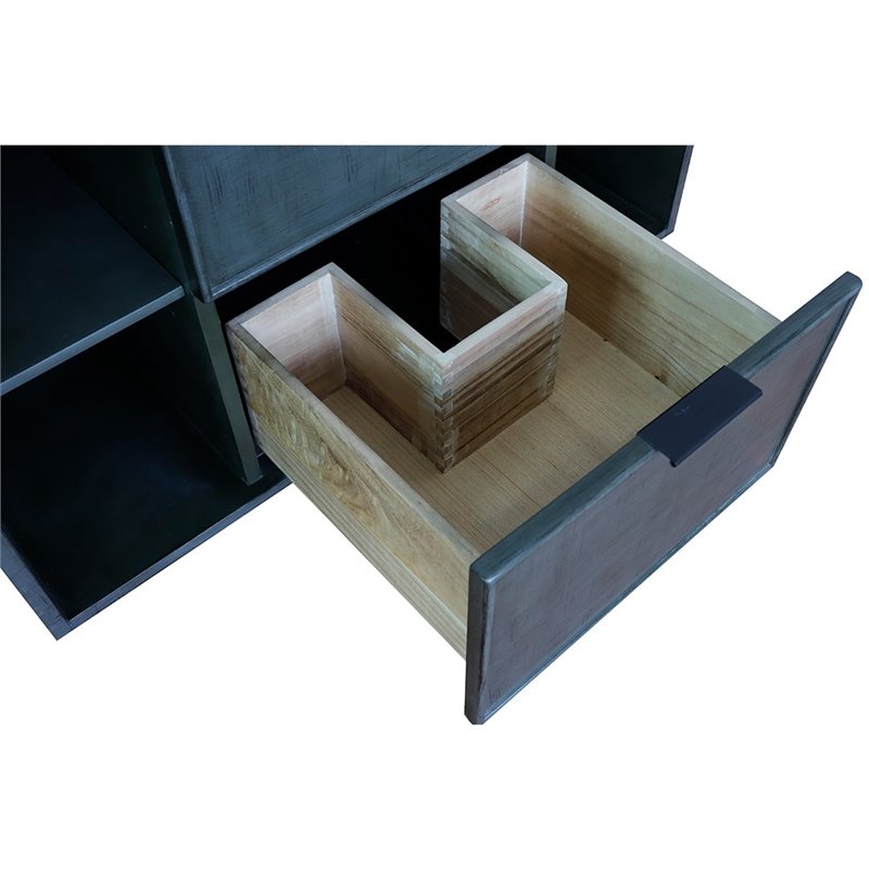 Scandi Wall Mount Rectangle Sink Solid Wood Vanity in Linen Gray/White