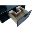 Scandi Wall Mount Rectangle Sink Solid Wood Vanity in Linen Gray/White
