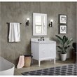 Stora Rectangle Sink Solid Wood Vanity with White Carrara Top in White