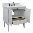 Stora Rectangle Sink Solid Wood Vanity with White Carrara Top in White