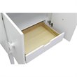 Stora Rectangle Sink Solid Wood Vanity with White Carrara Top in White