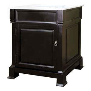 30&quot 1-Door Traditional Single Sink Solid Wood Vanity in Espresso