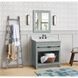 Plantation Solid Wood Rectangle Sink Vanity with White Carrara Top in Ash