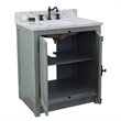 Plantation Rectangle Sink Solid Wood Vanity in Gray Ash/White Carrara