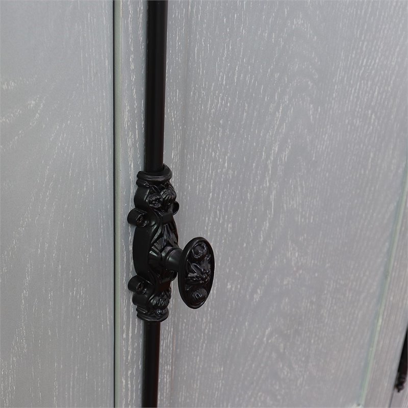 Plantation Rectangle Sink Solid Wood Vanity in Gray Ash/White Carrara
