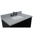 Scandi Wall Mount Rectangle Sink Solid Wood Vanity in Cappuccino/Gray