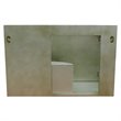 Scandi Wall Mount Round Sink Solid Wood Vanity in Linen Brown/Gray