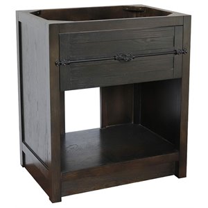 Plantation 30&quot Single Solid Wood Vanity in Brown Ash (Cabinet Only)