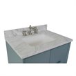 Stora Solid Wood Wall Mount Rectangle Sink Vanity with White Top in Blue
