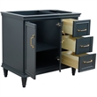36 in. Single Wooden Vanity  Dark Gray Finish Left Door Cabinet Only