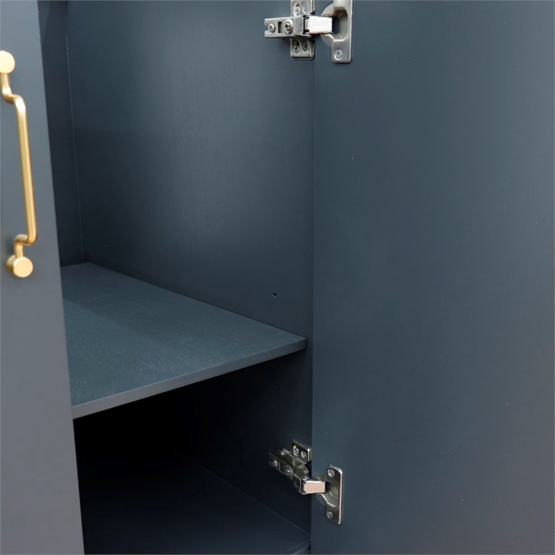 36 in. Single Wooden Vanity  Dark Gray Finish Left Door Cabinet Only