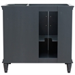 36 in. Single Wooden Vanity  Dark Gray Finish Left Door Cabinet Only