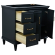 36 in. Single Wooden Vanity  Dark Gray Finish Right Door Cabinet Only