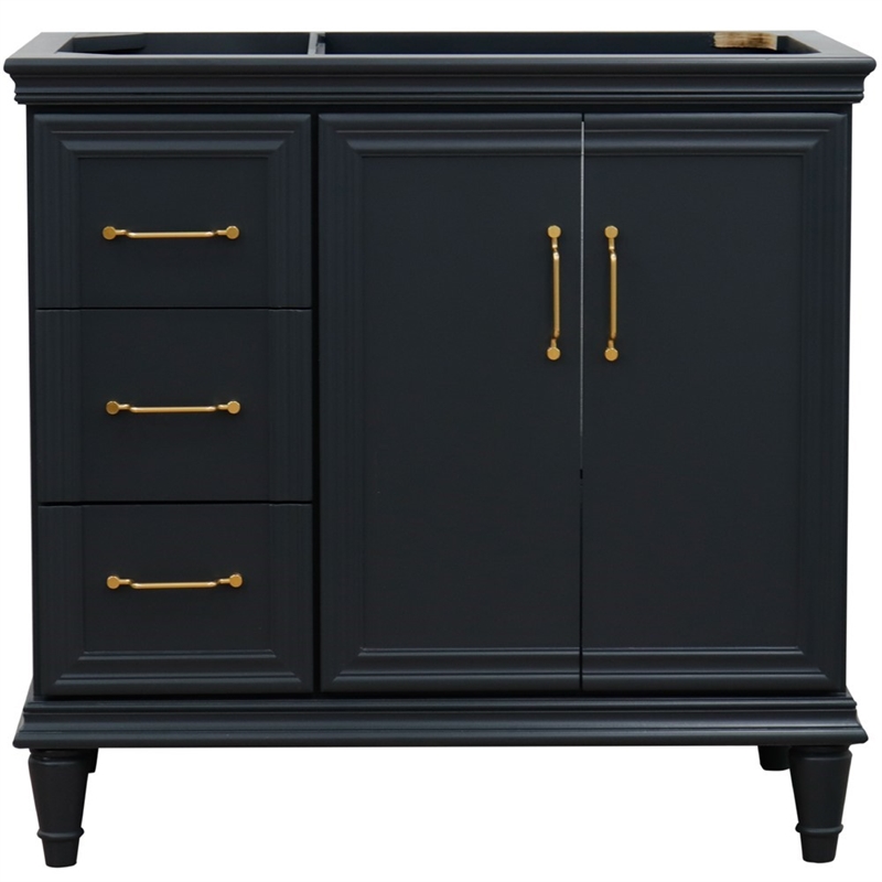 36 in. Single Wooden Vanity  Dark Gray Finish Right Door Cabinet Only