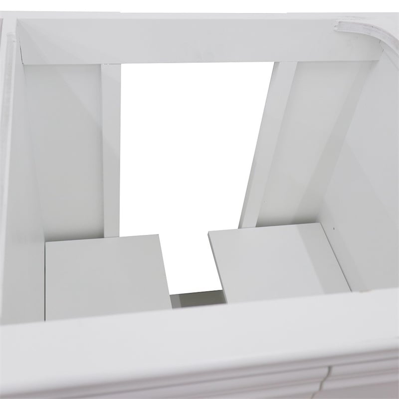 36 in. Single Wooden Vanity  White Finish Right Door Cabinet Only
