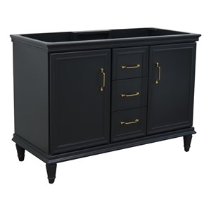 48 in. Double  Vanity Dark Gray Cabinet Only