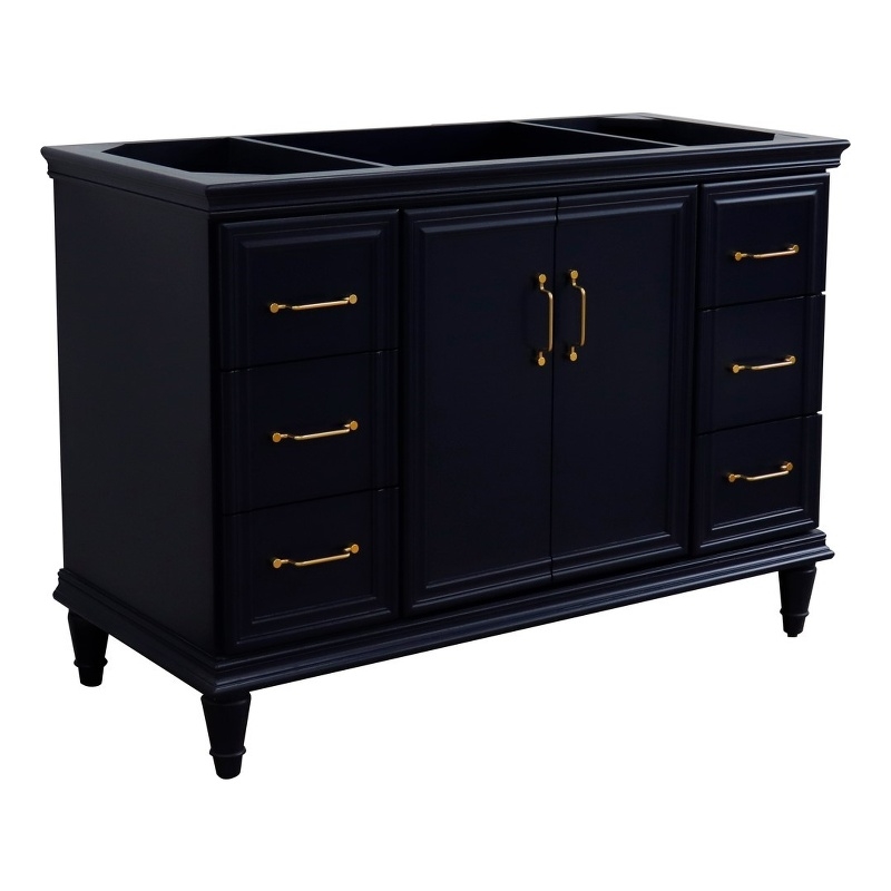 48 in. Single Wooden Vanity  Blue Finish Cabinet Only