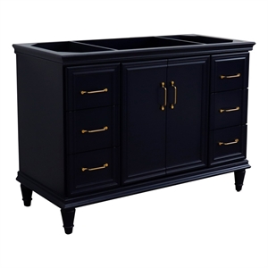 48 in. Single Wooden Vanity  Blue Finish Cabinet Only