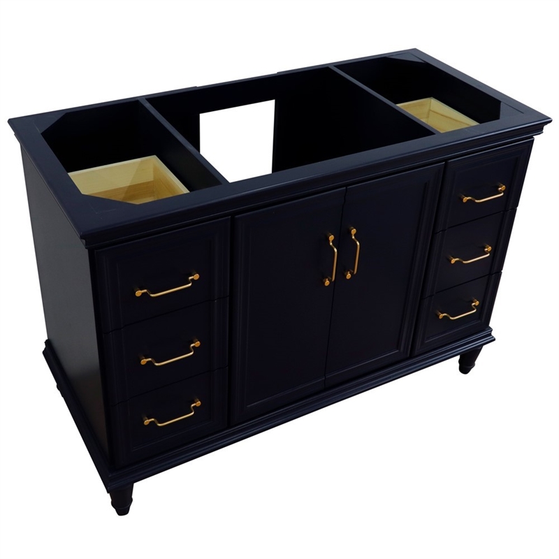 48 in. Single Wooden Vanity  Blue Finish Cabinet Only