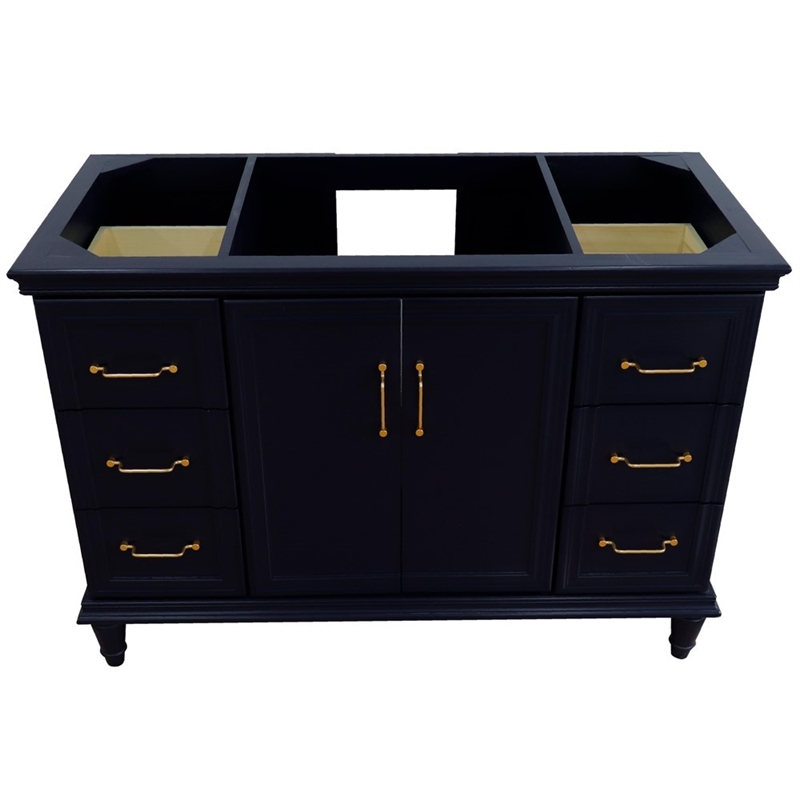 48 in. Single Wooden Vanity  Blue Finish Cabinet Only