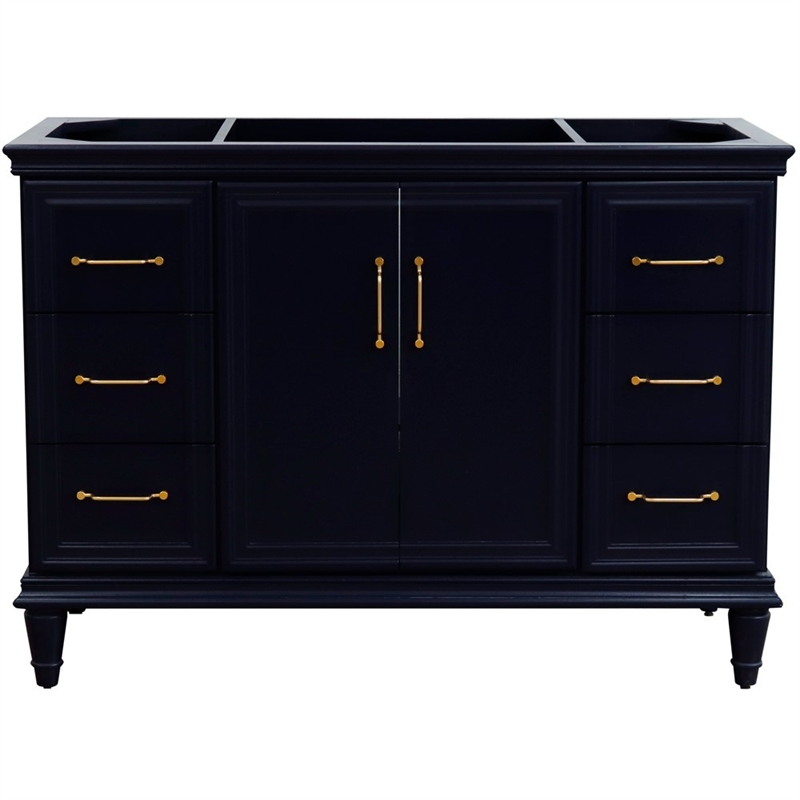 48 in. Single Wooden Vanity  Blue Finish Cabinet Only