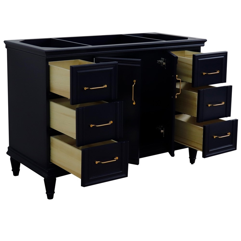 48 in. Single Wooden Vanity  Blue Finish Cabinet Only