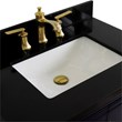 31 in. Single Wooden Vanity  Blue with Black Galaxy Rectangle Sink