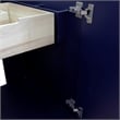 31 in. Single Wooden Vanity  Blue with Gray Granite Oval Sink