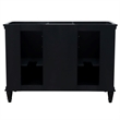 49 in. Double Wooden Vanity Dark Gray with Black Galaxy Rectangle Sink