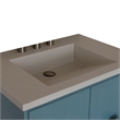 31 in. Single Wooden Vanity  Aqua Blue with White Concrete Top Rectangle Sink
