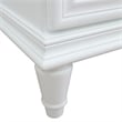 37 in. Single Wooden Vanity  White Gray Granite Rectangle Left Door.Left Sink