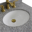61 in. Double Wooden Vanity Blue Gray Granite Oval Sink