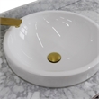 61 in. Double Wooden Vanity Blue White Carrara Marble Rectangle Sink