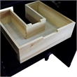 25 in. Single Wooden Vanity  Blue with White Carrara Rectangle Sink