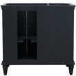 37 in. Single Vanity Dark Gray Gray Granite Rectangle Right Door.Right Sink