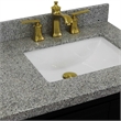37 in. Single Vanity Dark Gray Gray Granite Rectangle Right Door.Right Sink