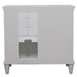 37 in. Single Wooden Vanity  White Black Galaxy Rectangle Right Door.Right Sink