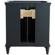 31 in. Single Wooden Vanity  Dark Gray with Black Galaxy Rectangle Sink