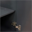 49 in. Double Wooden Vanity Dark Gray with White Quartz Round Sink