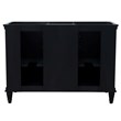 49 in. Double Wooden Vanity Dark Gray with White Carrara Rectangle Sink