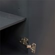 49 in. Double Wooden Vanity Dark Gray with White Carrara Rectangle Sink