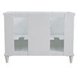 49 in. Double Wooden Vanity White with Black Galaxy Rectangle Sink