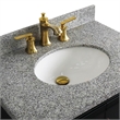 31 in. Single Wooden Vanity  Dark Gray with Gray Granite Oval Sink