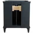 31 in. Single Wooden Vanity  Dark Gray with Gray Granite Rectangle Sink