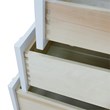 49 in. Double Wooden Vanity White with White Quartz Round Sink