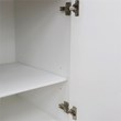 49 in. Double Wooden Vanity White with White Carrara Rectangle Sink